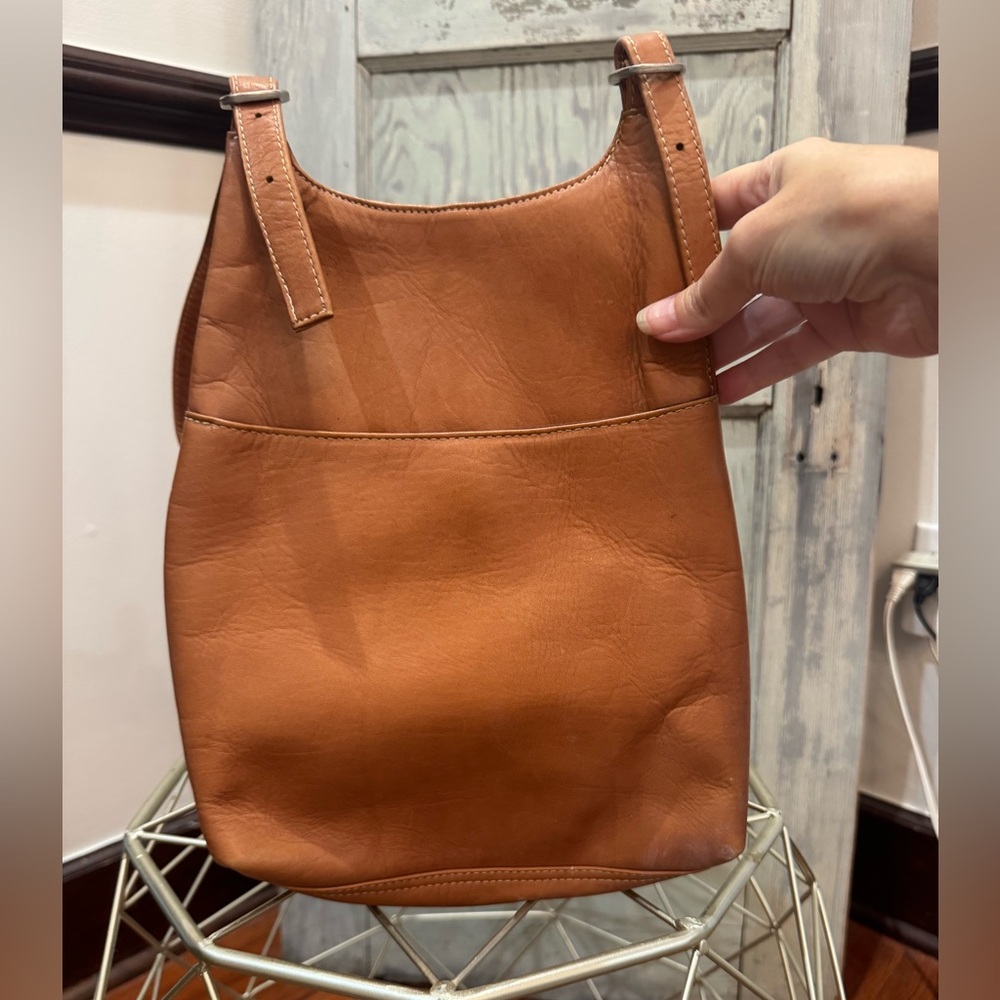 Classic Tan Leather Shoulder Backpack